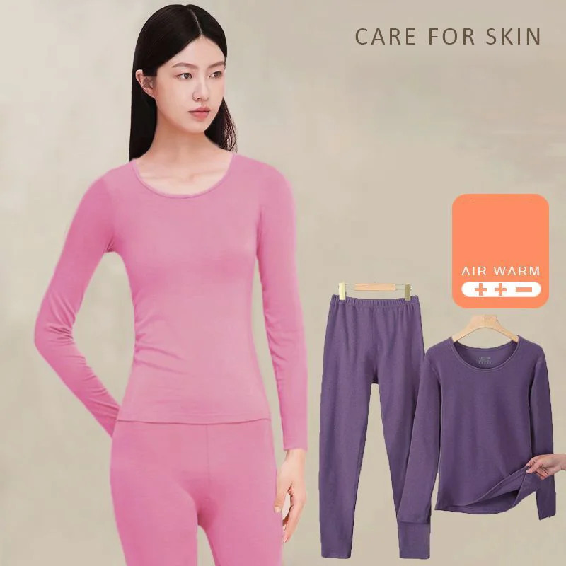 

Thicken New Women's Thermal Underwear Set Women's Winter Seamless Thermal Underwear Long Two-Piece Thermal Underwear Set