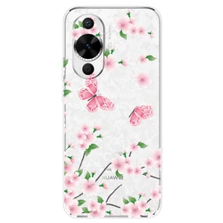 Floral Clear TPU Silicone Case for Huawei Nova 12s - Soft Transparent Protective Cover (3)