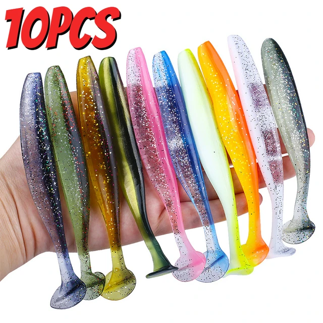 Jig Silicone Fishing Lures in Plastic Tackle Lure Box. Silicone