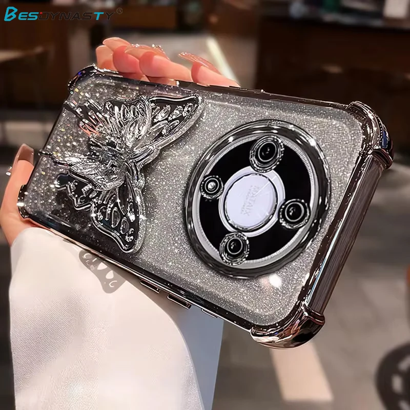 Luxury Glitter 3D Shockproof Stand Holder Case - Premium Soft Cover