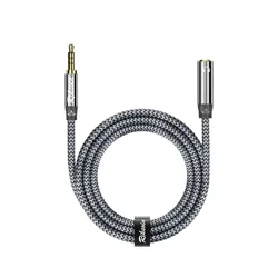 Premium 3.5mm TRRS 4 - Pole Headphone Extension Cable - Male to Female AUX Stereo Audio Connector - 1.2m (TRRS M - F)