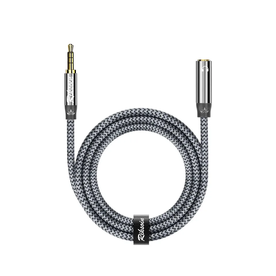 Cavo Prolunga Audio Jack 2,5mm Maschio A 3,5mm Femmina, Curvo 90°, 15cm, Nero - 2