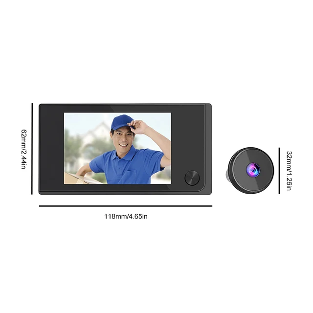 3.5 Inch Digital Doorbell Viewer 120° Wide View Angle 1MP Wireless Video Doorbell Peephole Viewer Cat Eye Door Bell Smart Home 6
