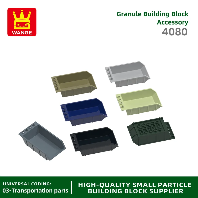 

20Pcs/lot NO.4080 Car Bucket Model Block Moc Color Accessories Compatible with Brick DIY Children's Toy Assembly Parts