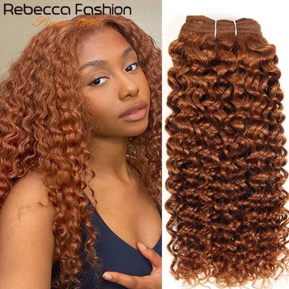 Fasci Di Capelli Umani Ricci Biondi Di Jenny #27 #30 Estensioni Del Tessuto Dei Capelli Umani Ricci Profondi Fasci Di Capelli Ricci Brasiliani Trama 8