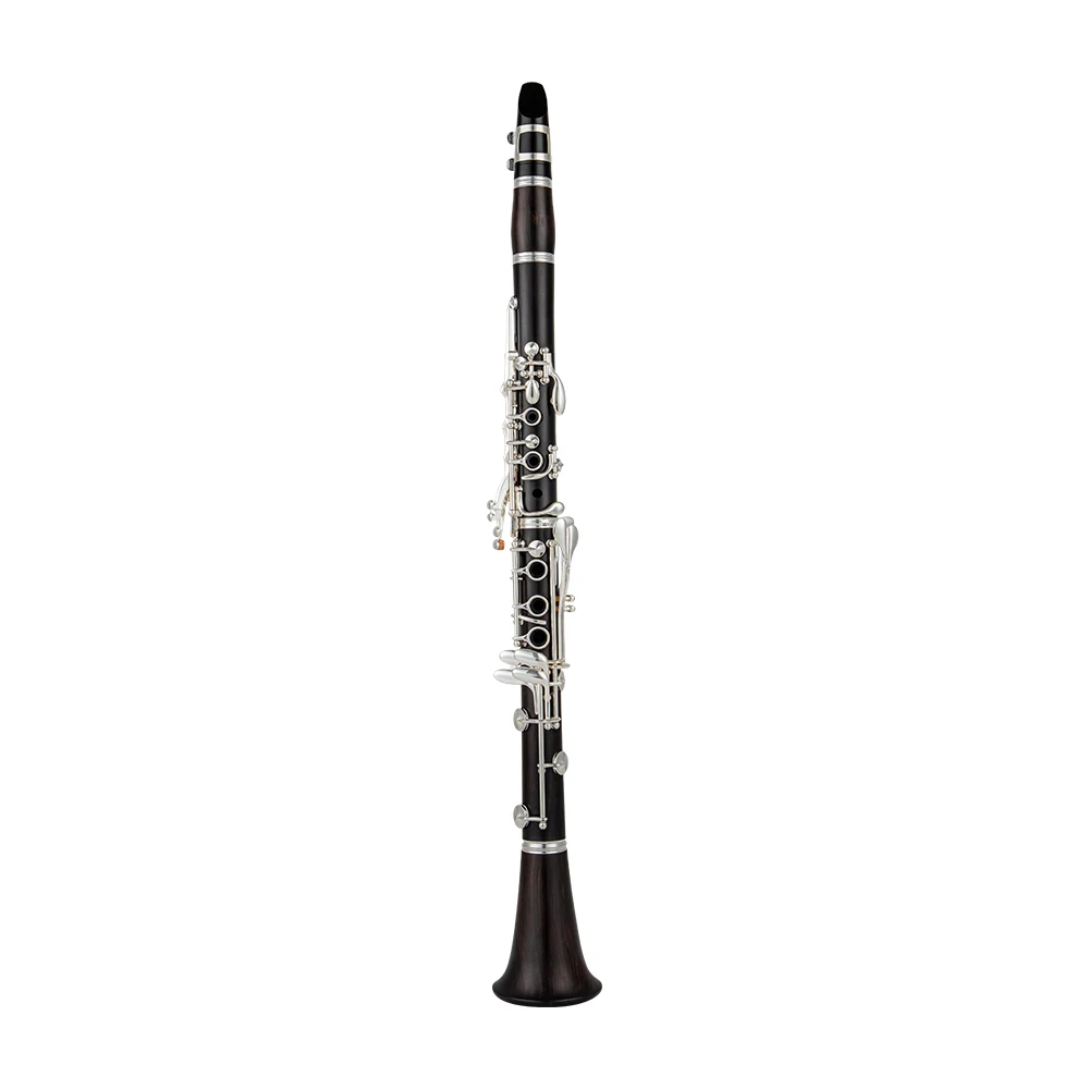 Rowettre Professional Ebony Clarinet Falling Tune B 17 Key Silver plated copper Solid wood clarinet