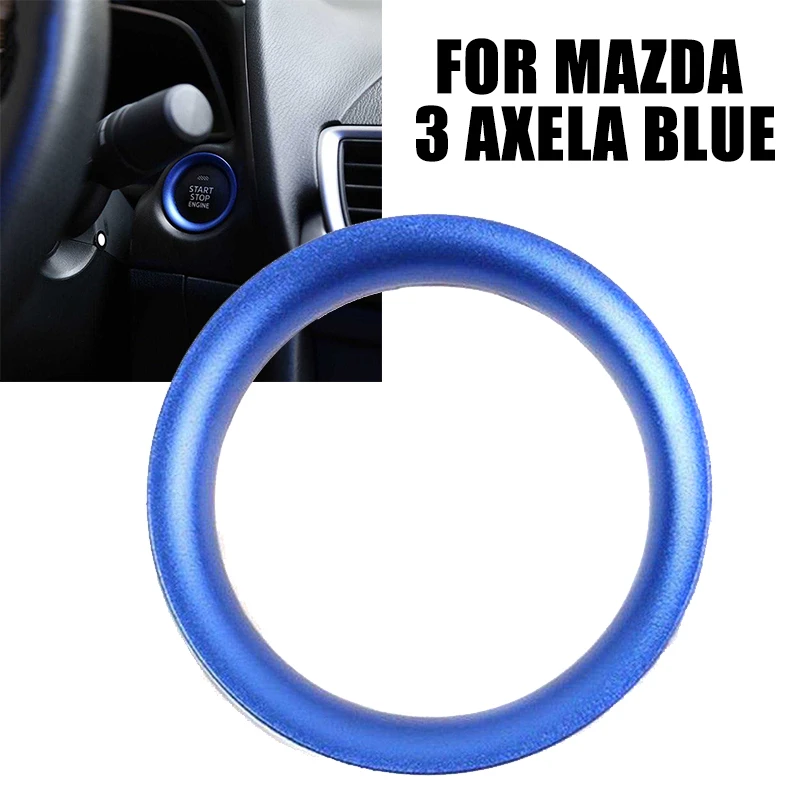

Ключ Запуска двигателя, интерьерное кольцо для Mazda 3 Axela M3, синий