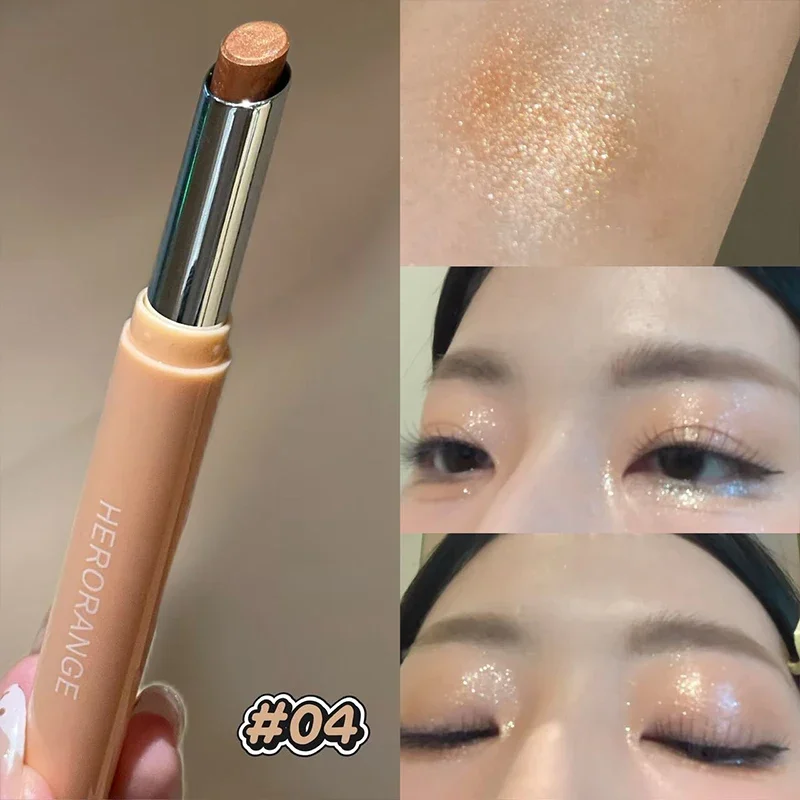 Pearlescent Eyeshadow Stick Waterproof Long Lasting Highlighter Pen_voghion.com