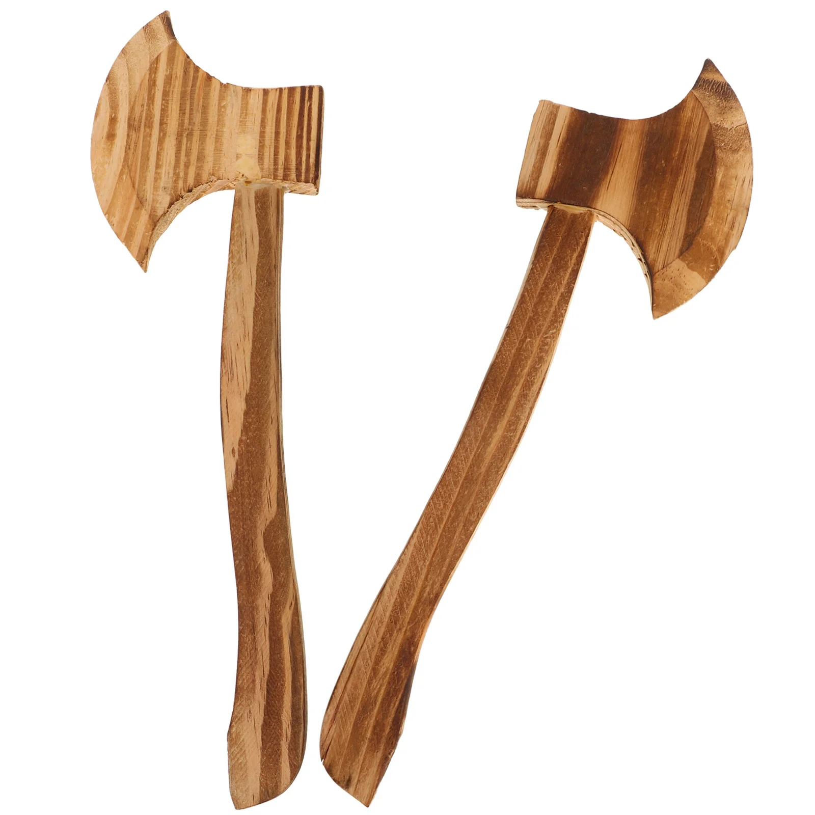 

2Pcs Toys Wood Hatchet Props Performance Machete Costume Party Tirck Accessories for Decoration Kids Outdoor