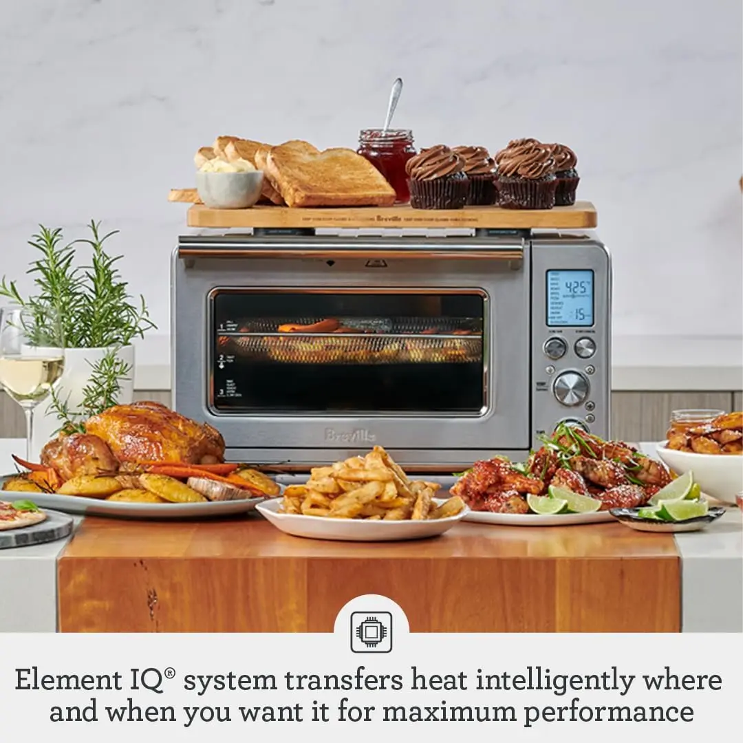 Convection Countertop Oven, Air Fryer Toaster Oven Combo, Brushed Stainless Steel 2