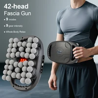 42 Heads Fascia Gun Wireless Vibration Body Massage Gun 9 Speed Red Light Deep Tissue Muscle Relax Massager for Gym Office Home 1