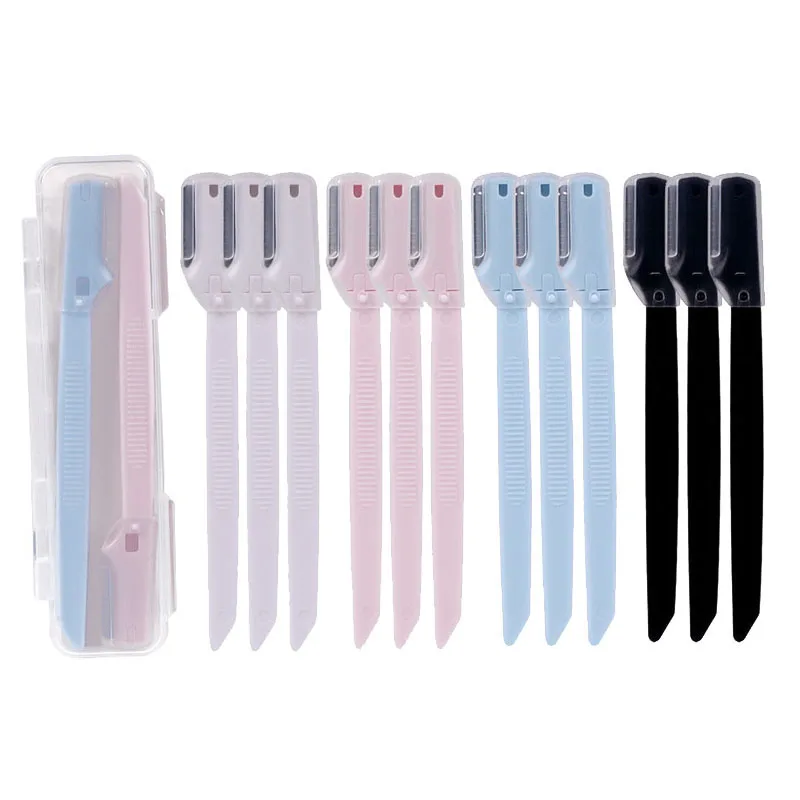 5/10Pcs Mini Trimmer Safe Blade Shaping Knife Eyebrow Blades Face Hair Removal Scraper Shaver Makeup Tools