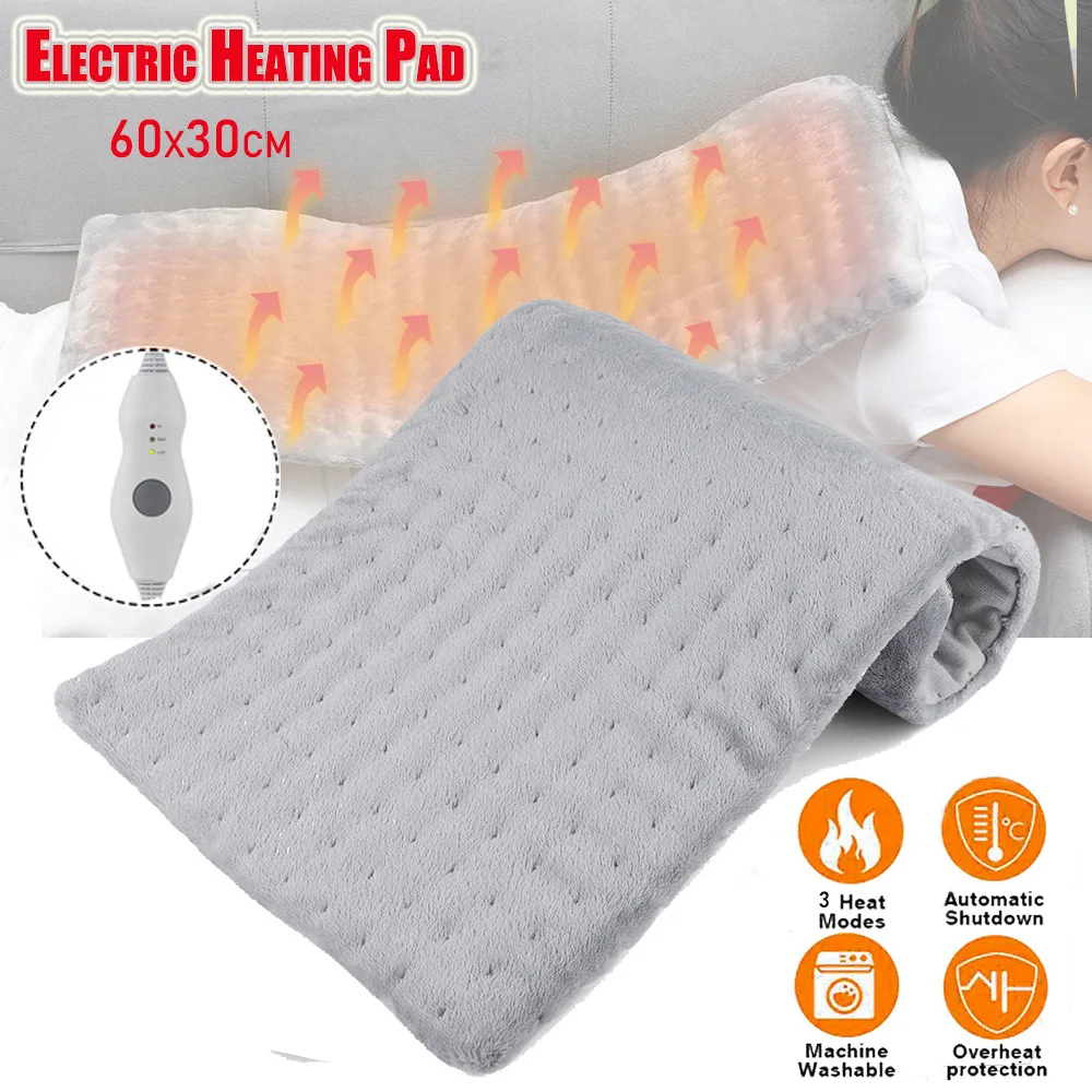 

Heating Blanket 3-gear Heating Pad 60x30cm Coral Wool Warm Blanket Heating Cushion Removable Machine Wash in Winter