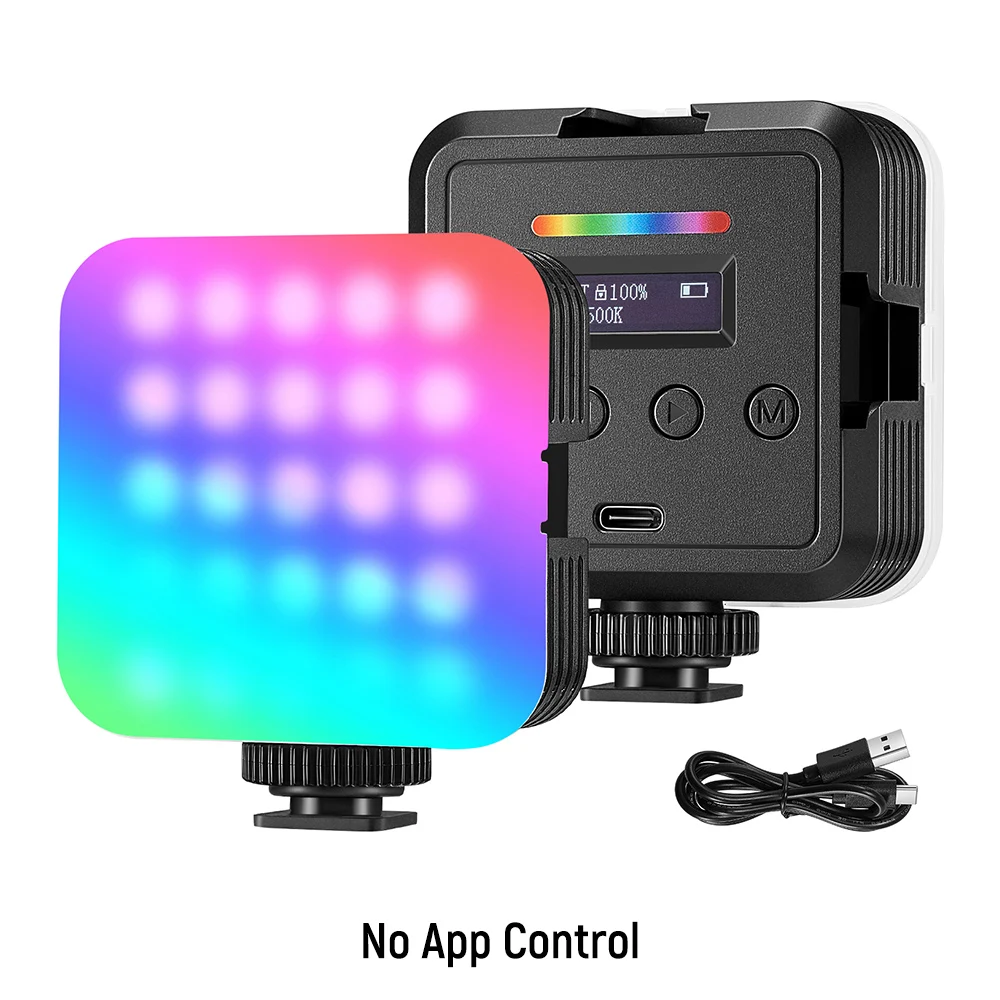 NEEWER RGB62 磁気 RGB ビデオライト、APP コントロール 360 付き