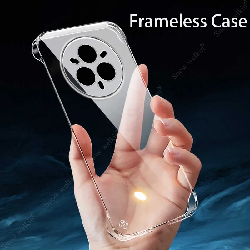 Frameless Slim Clear Transparent Plastic Hard Phone Case Cover