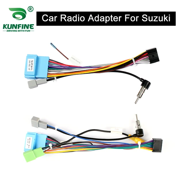 Car Android Player 2Din Stereo Radio Adapter Power Connector MP5 Player Power Cable Accessories For Suzuki 1