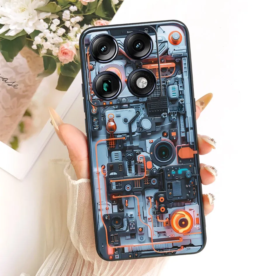 Floral Marble Soft Silicone Protective Case