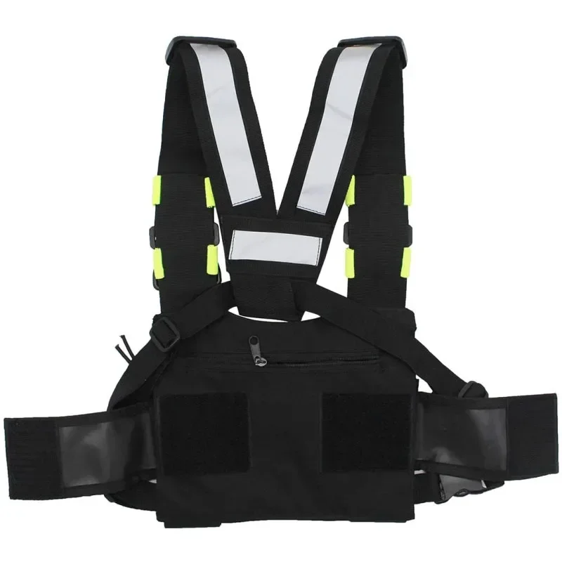 

Radio Shoulder Holster Two Way Radio Reflective Chest Harness Holder Bag Vest Rig Walkie Talkies Front Pack Pouch Case