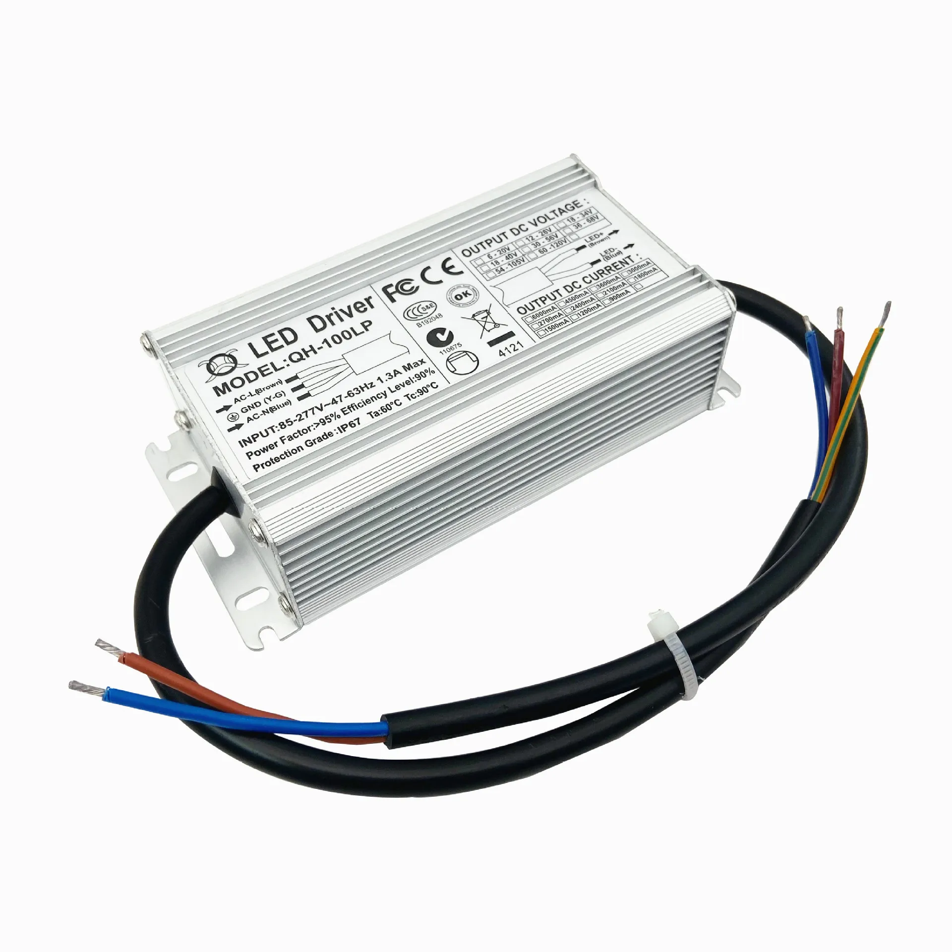 LED 드라이버 DC54-90V 54-75V 30-65V 18-42V 18-34V 12-26V 900mA 1200mA 1500mA 2100mA 2400mA 3000mA 3600mA 조명 변압기 80W 90W