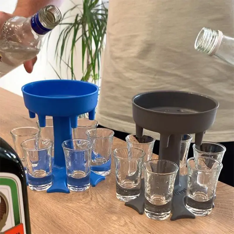 Elegant 6-Shot Liquor Dispenser & Holder for Parties and Gatherings