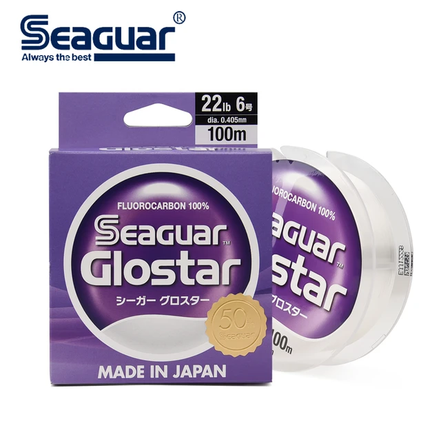 Seaguar Glostar 100% Fluorocarbon Fishing Line 4LB-70LB 0.165-0.74mm Carbon Fiber  Monofilament Seawater