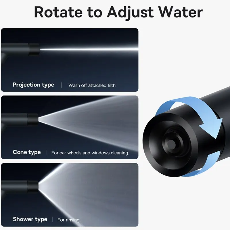 Baseus High Pressure Power Water Gun Jet Garden Washer Sprayer Watering Spray Garden Sprinkler for Cleaning Tool Home Washing 4