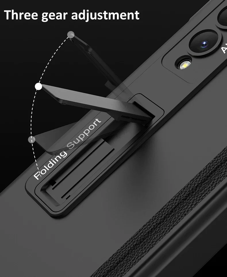GKK Magnetic Hinge Case with Tempered Glass Bracket & Matte Finish