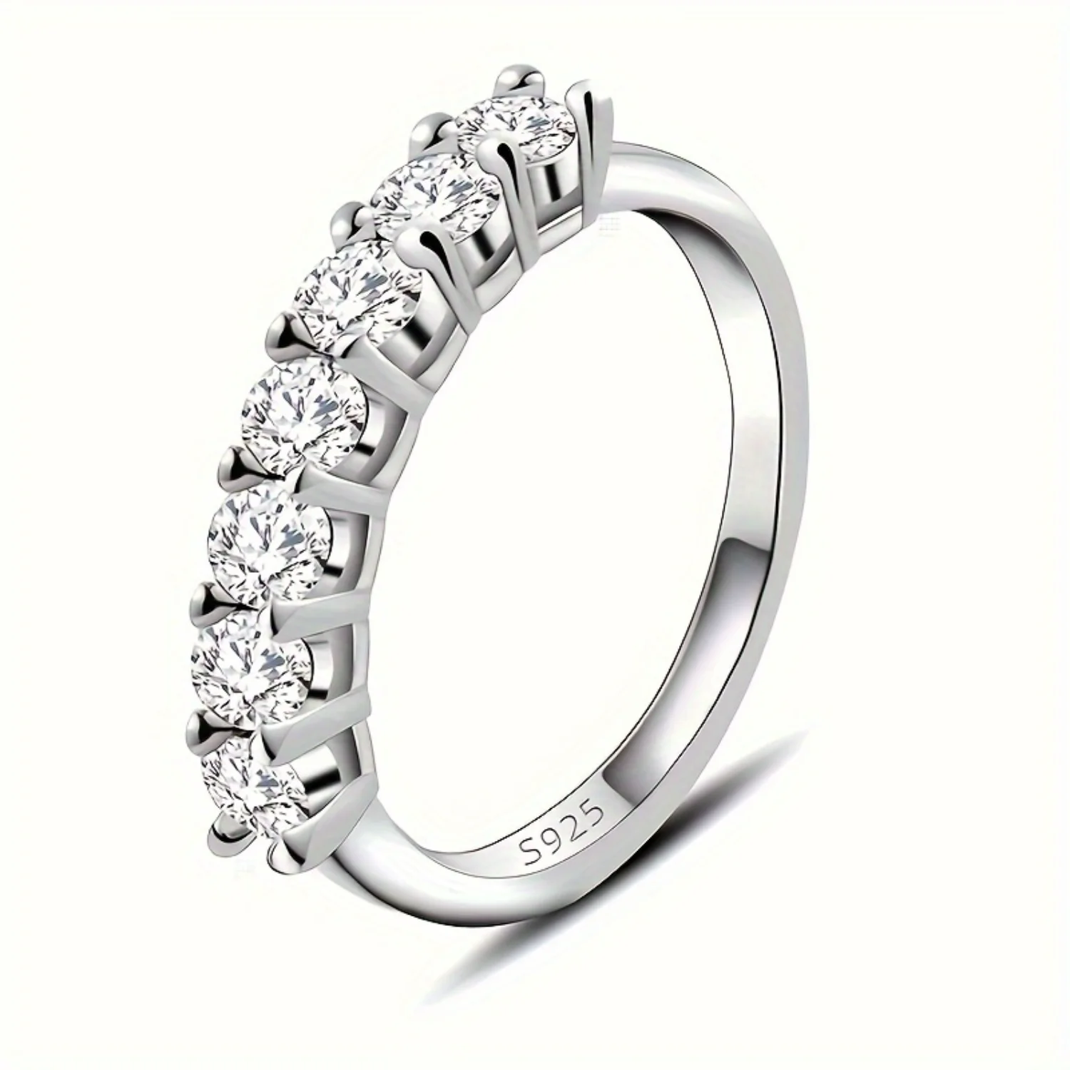 Wedding Band Half Eternity Stackable Engagement Ring D Color VVS1 Lab Created Hand towel holder Towel holder bathroom