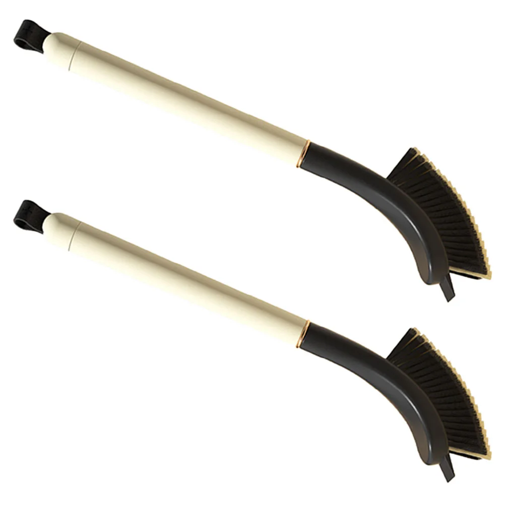 

2 Pcs Cleaning Brush Grout Small Spaces Window Track Tools Bathroom Slot Groove Household Pp Scrub for Long Handle