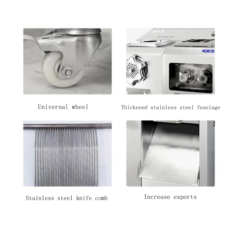 Electric Commercial Meat Grinder Stirring Machine Meat Chicken Rack Butcher Shop 2200W Strong Vertical Meat Mincer Machine 4