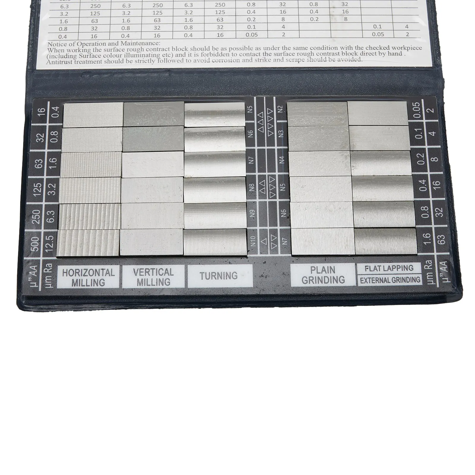 

Roughness Sample Block 6x3x3/8 Comparator Compare Conveniently Comparison Sample Block For Compare Test Durable