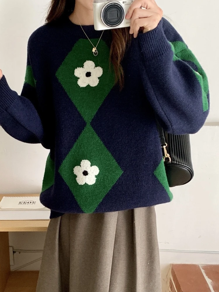 

Hsa женский Kawaii свитер и пуловеры Свободные шикарные Харадзюку вязаные Джемперы черный белый медведь свитер с бисером Pull Femme Hiver