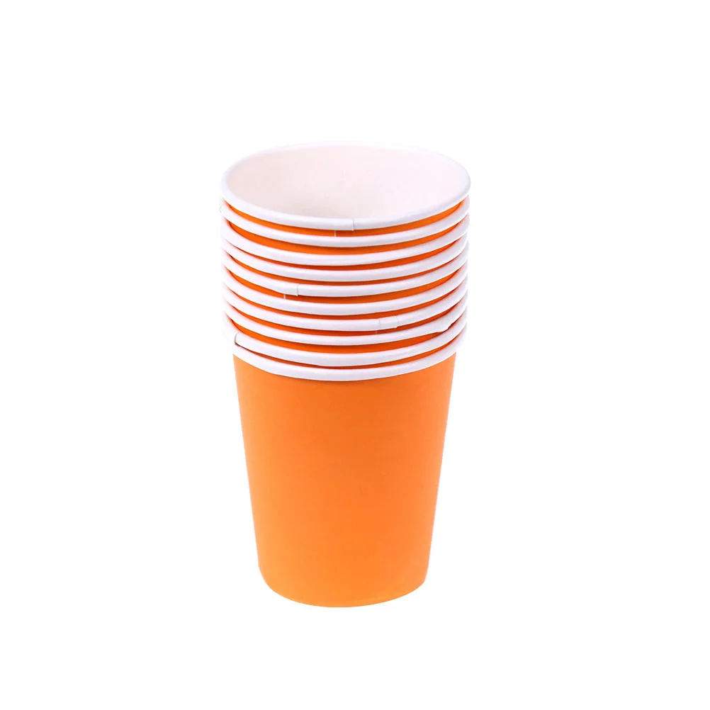 70 Pcs Colored Paper Cups Disposable for Coffee Tableware Papercups Thick Drinking