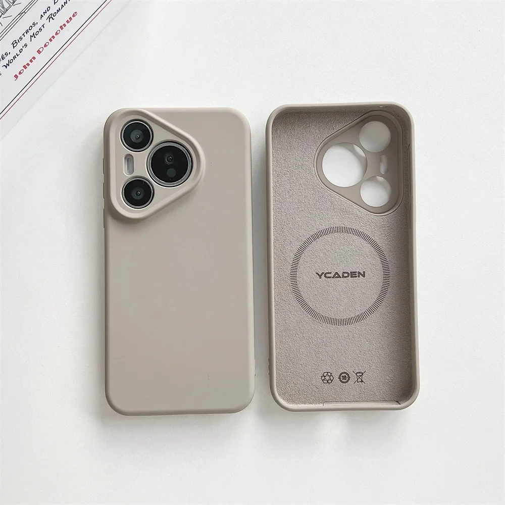 Luxury Liquid Silicone Magnetic Case - Matte Soft Shockproof Bumper Cover