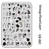 Stainless Steel Stamping Plate Template  Abstract Vintage Fabric Texture Pattern Xmas Halloween UX Serial 2 4