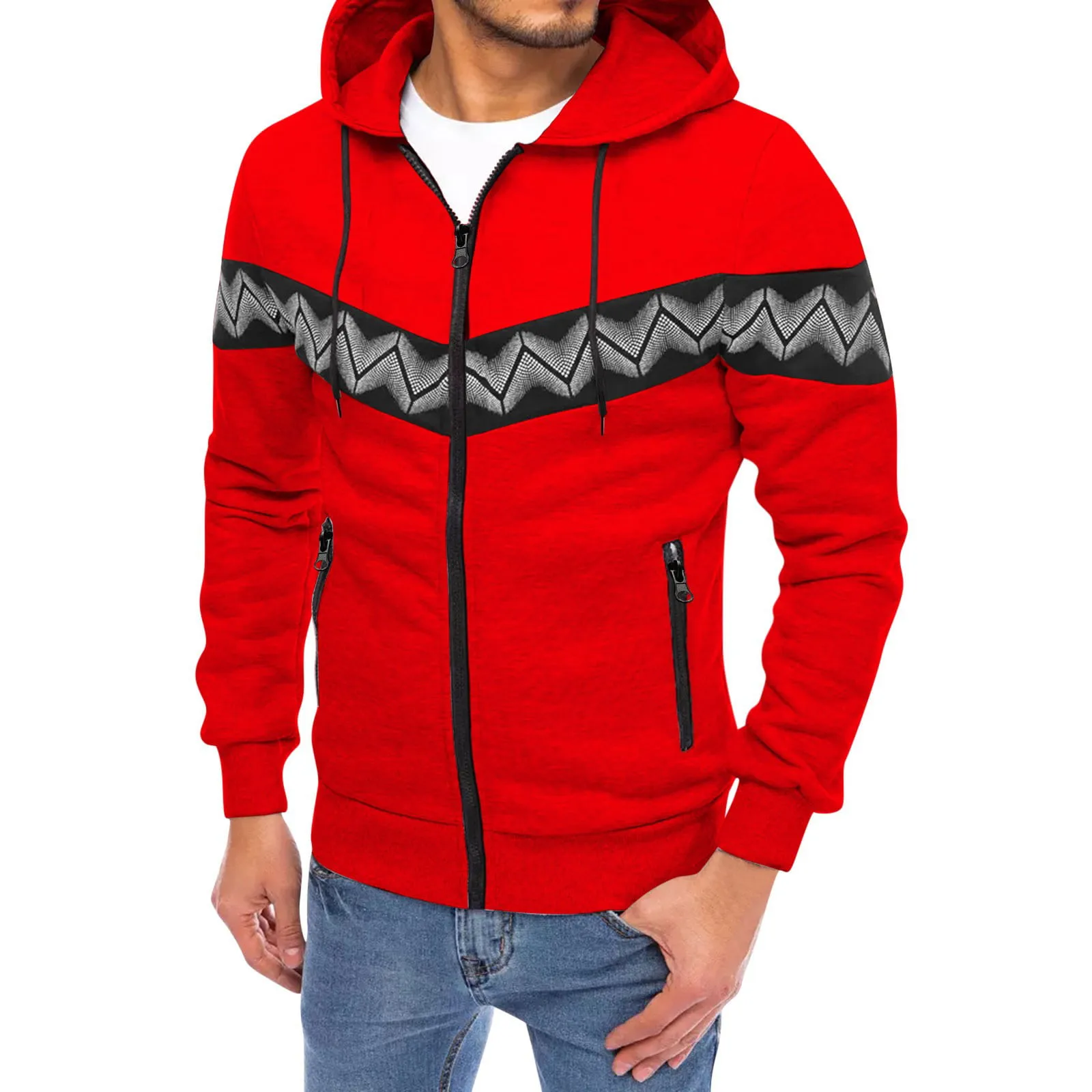 

Elegant Men's Jackets 2023 Casual Camouflage Sports Sweatshirt Long Sleeve Zipper Hooded Jacket Coat Male New Outerwear Coat