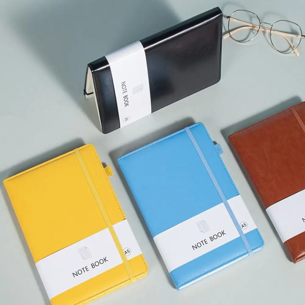 

Memo Diary Planner PU Leather Notebook Scrapbooking Agenda Organizer A5 Student Notepad Writing Thickening Diary Notebook