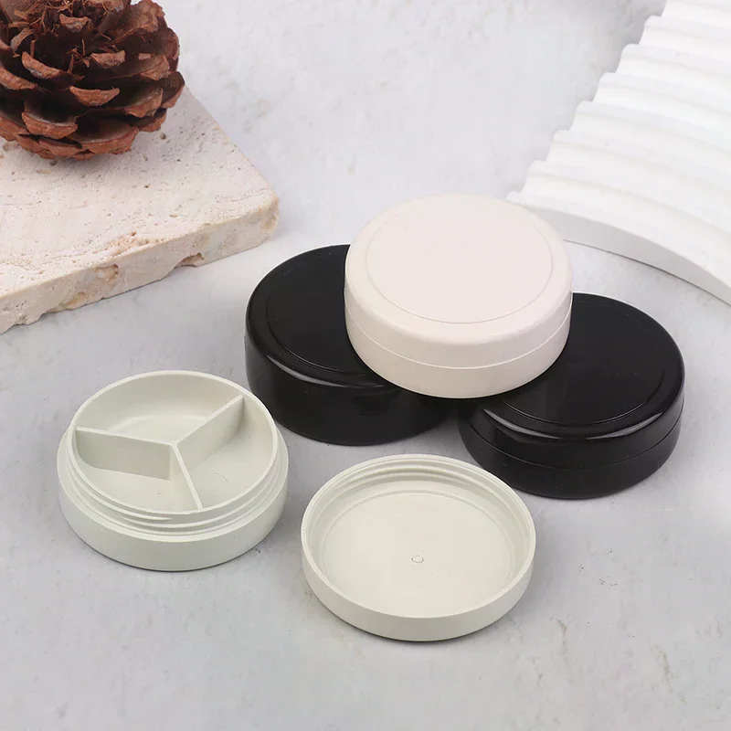 3/4 Grids Empty Nail Gel Jar Plastic Glitter Polish Holder UV Glue Organizer, Manicure Painted Gel Storage Case for Nail Supply