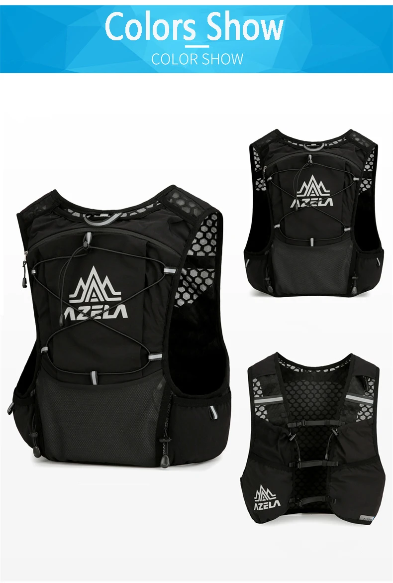 Outdoor Trail Running Backpack Ultralight Running Race Hydration Vest Breathable Jogging Vest for Marathon Cycling Hiking Trail
