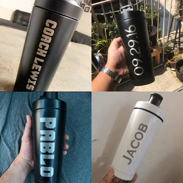 Customized Logo 960ml Stainless Steel Single Wall Protein Shaker