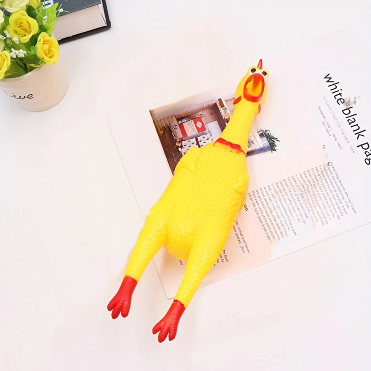 Chicken toy 1 Piece Funny Squeaking Rubber Squeezing Chicken