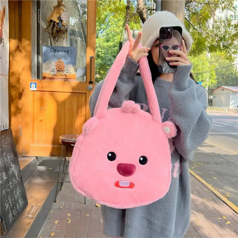 

Miniso Zanmang Loopy плюшевая сумка Kawaii Girls Loopy сумка для покупок зимняя высококачественная маленькая плюшевая сумка Beaver