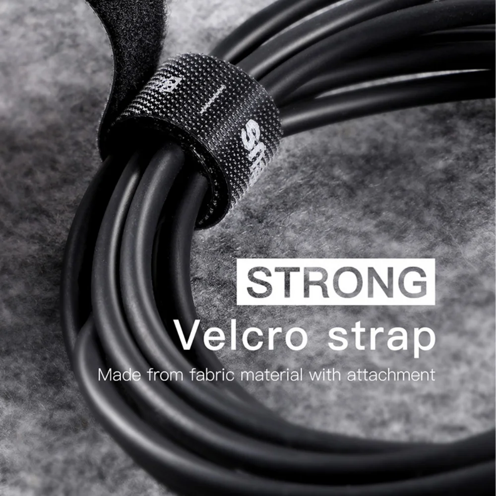 Baseus Velcro Straps Cable Organizer Charging Data Cable Network Winder Clip Office Desktop Management