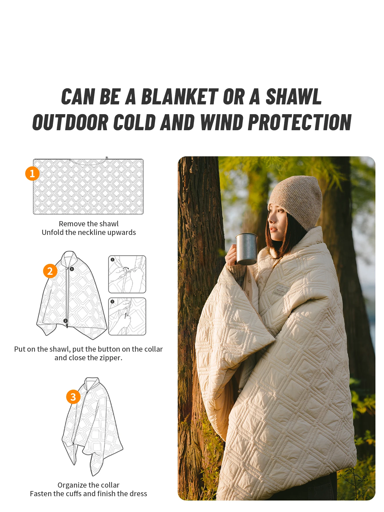 Electric Heated Blanket USB Heating Blanket Camping Warm Sleeping Bag Liner Outdoor Shawl Thermal Naturehike
