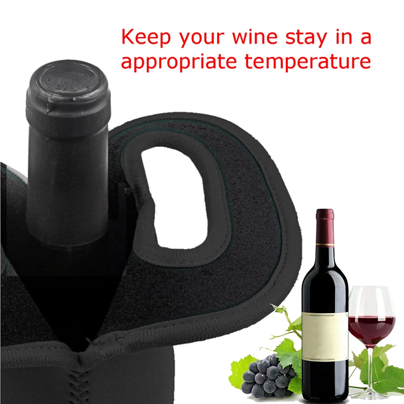 Wine Bottle Freezer Bag Neoprene Portable Cooler Carry 2 Wine Bottles For Birthday Parties