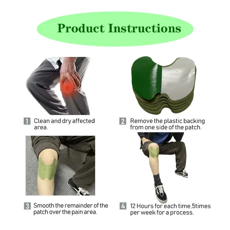 16/32/48pcs Wormwood Knee Pain Patches Herbal Extract Joint Analgesic Sticker Arthritis Rheumatoid Body Plaster Health Care
