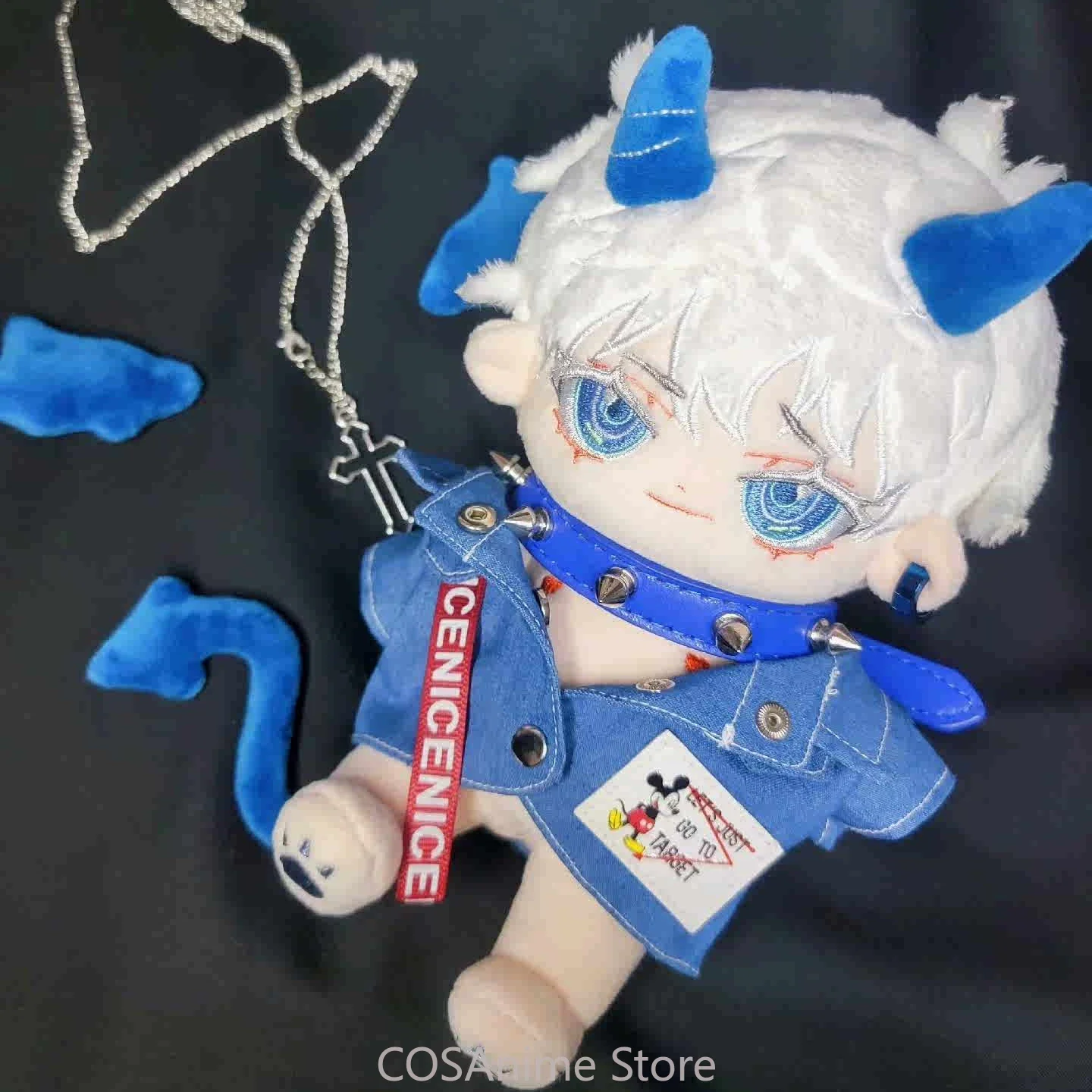 

20cm Anime Jujutsu Kaisen Satoru Gojo Cosplay Plush Stuffed Body Dress UP Cotton Pillow Plushie Mascot Fans Xmas Gift