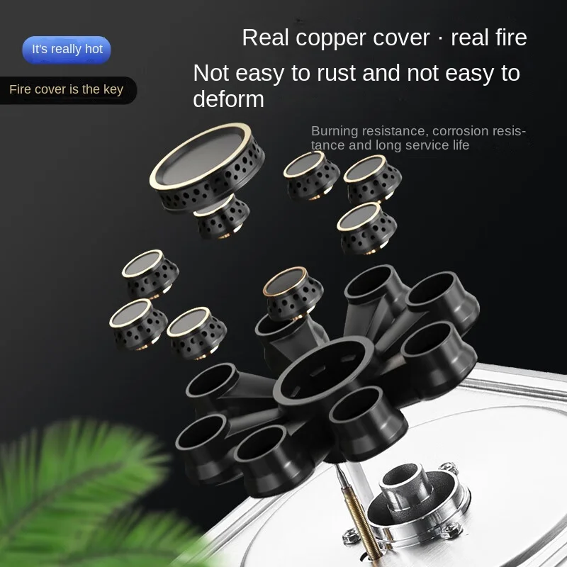 Double Burner Gas Cooktop 5.2KW Built-in Stove Stainless Steel Frame Household Gas Cooker JZT-KB07T