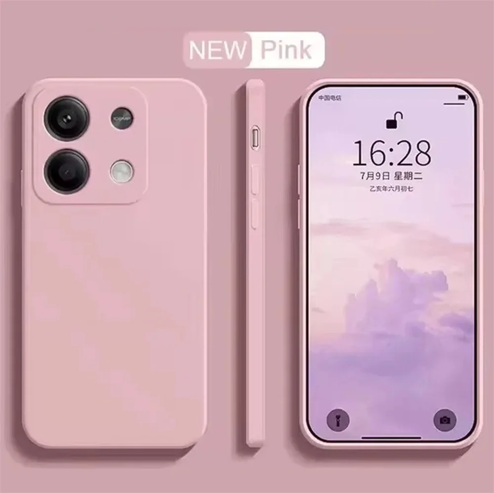 레드미 노트13 4G 케이스 레드미 노트13 4G 커버 푼다 코크 소프트 TPU 리얼미 노트 13 4G 케이스 리퀴드 실리콘 플레인 러버 보호 케이스