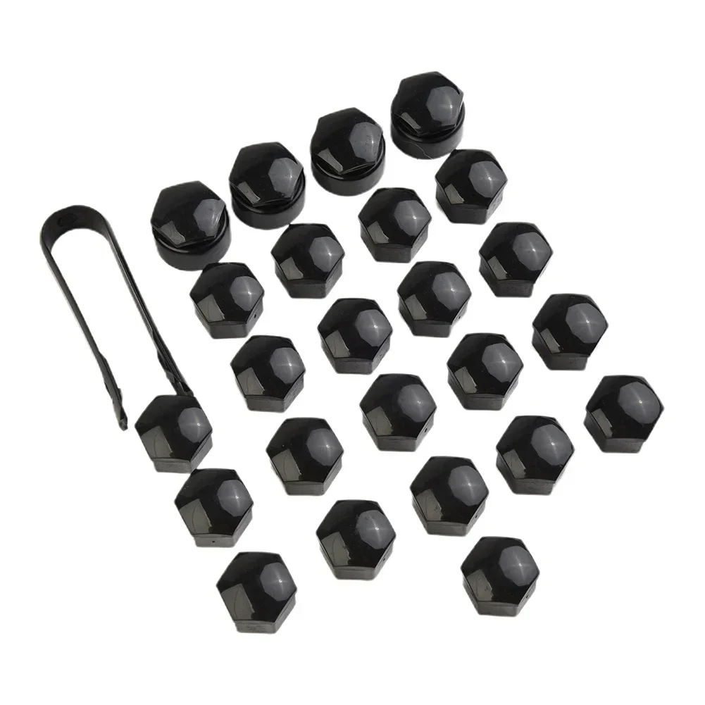 Sets 17mm Wheel Nut Bolt Trims Studs Cover Black Anti Theft Protecting Cap Screws Plugs For Opel BMW Exterior Decorations